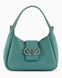 Emporio Armani OFFICIAL STORE Borsa A Mano Hobo In Pelle Con Fibbia Aquila Verde