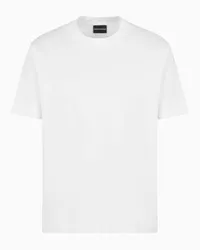 Emporio Armani OFFICIAL STORE T-shirt In Jersey Light Con Ricamo Logo A Rilievo Asv Bianco