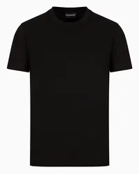 Emporio Armani OFFICIAL STORE T-shirt In Jersey Con Logo Jacquard Nero