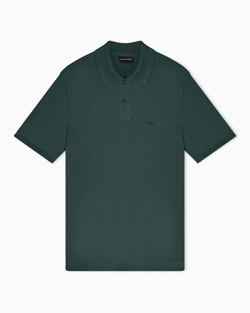 Emporio Armani Polo slim fit in piquet Verde