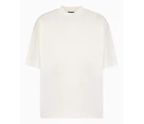Emporio Armani OFFICIAL STORE T-shirt Over Fit In Jersey Misto Lyocell Asv Beige