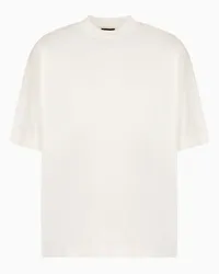 Emporio Armani OFFICIAL STORE T-shirt Over Fit In Jersey Misto Lyocell Asv Beige