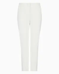 Emporio Armani OFFICIAL STORE Pantaloni 7/8 In Gabardina Stretch Bianco