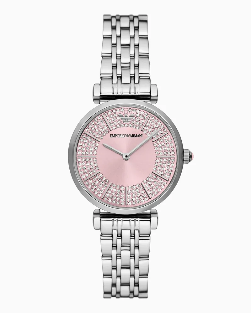 Emporio Armani Orologio in acciaio inossidabile a due lancette Multicolore