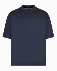 Emporio Armani OFFICIAL STORE T-shirt Over Fit In Jersey Misto Lyocell Asv Blu