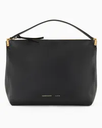 Emporio Armani OFFICIAL STORE Borsa A Mano Grande In Pelle Liscia Nero