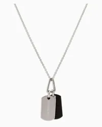 Emporio Armani OFFICIAL STORE Collana Con Piastrina In Acciaio Inossidabile Argento