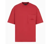 OFFICIAL STORE T-shirt Over Fit In Jersey Heavy Con Tasca E Ricamo Logo A Rilievo
