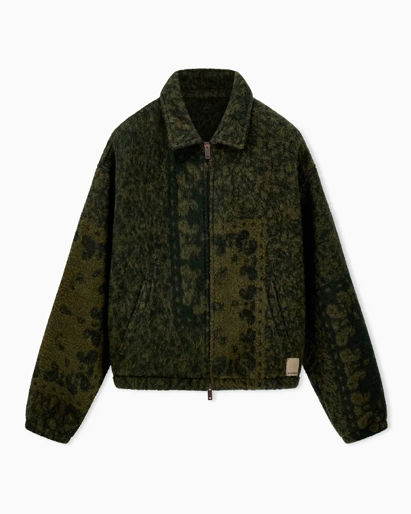 Emporio Armani Blouson in misto lana jacquard Capsule Boteh Fantasia