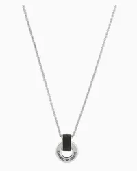 Emporio Armani OFFICIAL STORE Collana Con Pendente In Acciaio Inossidabile Argento