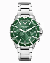 Emporio Armani OFFICIAL STORE Orologio Con Cronografo In Acciaio Inossidabile Argento