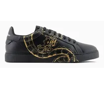 OFFICIAL STORE Sneakers In Pelle Stampa Drago