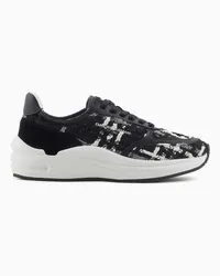 Emporio Armani OFFICIAL STORE Sneakers In Tessuto Bouclé Nero