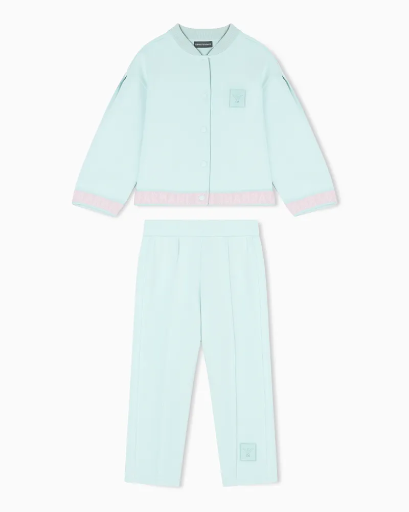 Emporio Armani Completo felpa e pantaloni in double jersey Azzurro