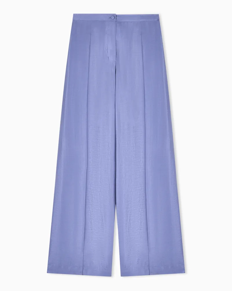 Emporio Armani Pantaloni ampi in tecno rayon Viola
