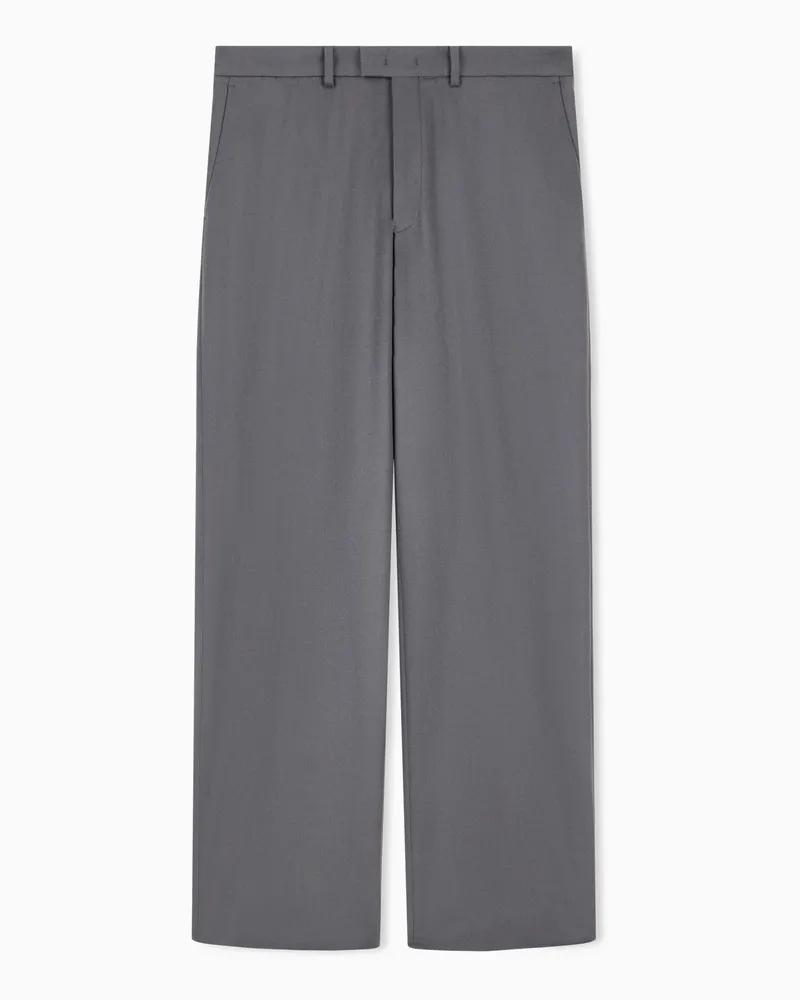 Emporio Armani Pantaloni in lana vergine e cashmere Grigio
