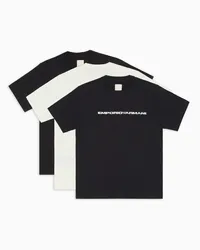 Emporio Armani OFFICIAL STORE Pack 3 T-shirt In Jersey Organico Sustainable Collection Bianco