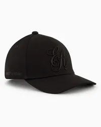 Emporio Armani OFFICIAL STORE Cappello Da Baseball In Twill Con Ricamo Logo Ea Signature Nero