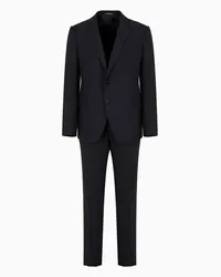 Emporio Armani OFFICIAL STORE Abito Monopetto Slim Fit In Fresco Lana Stretch Pettinata Nero