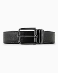 Emporio Armani OFFICIAL STORE Cintura Reversibile In Pelle Granata Nero