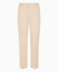 Emporio Armani OFFICIAL STORE Pantaloni Chino In Lana Vergine Bianco