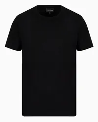 Emporio Armani OFFICIAL STORE T-shirt In Jersey Mercerizzato Nero