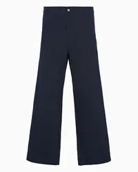 Emporio Armani OFFICIAL STORE Pantaloni Chino In Gabardina Organica Asv Blu