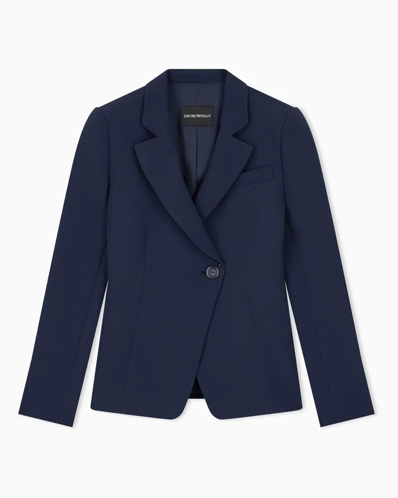 Emporio Armani Giacca foderata con bottoni sul davanti e al fondo manica Blu