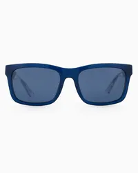 Emporio Armani OFFICIAL STORE Occhiali Da Sole Da Uomo Forma Rettangolare Blu