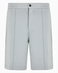 Emporio Armani OFFICIAL STORE Bermuda Con Nervature In Double Jersey Grigio