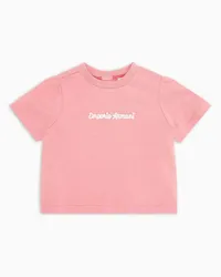 Emporio Armani OFFICIAL STORE T-shirt In Jersey Con Maniche A Sbuffo E Ricamo Logo Asv Rosa