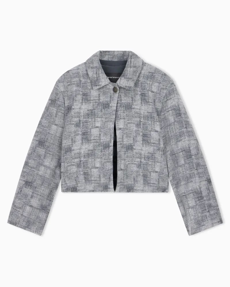 Emporio Armani Blouson in jacquard con gilet Grigio