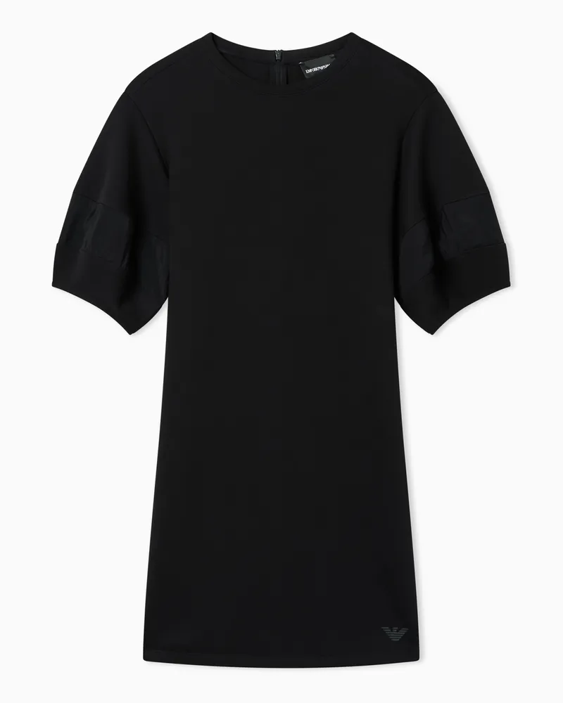 Emporio Armani Abito in double jersey stretch con inserto rayon Nero