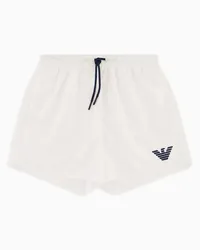 Emporio Armani OFFICIAL STORE Costume Shorts Con Coulisse Essential Bianco