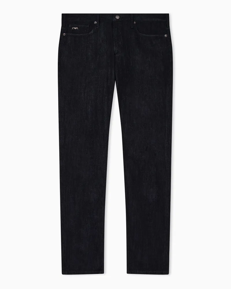 Emporio Armani Jeans J06 slim fit in denim stretch con striature Blu