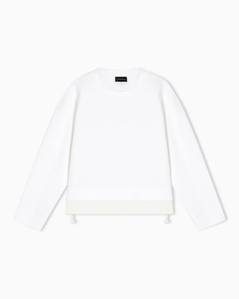 Emporio Armani Felpa in double jersey Travel Essential Bianco
