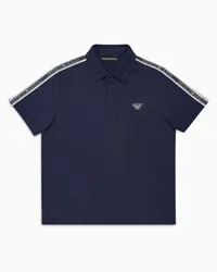 Emporio Armani OFFICIAL STORE Polo In Jersey Pima Con Tape Logo Blu