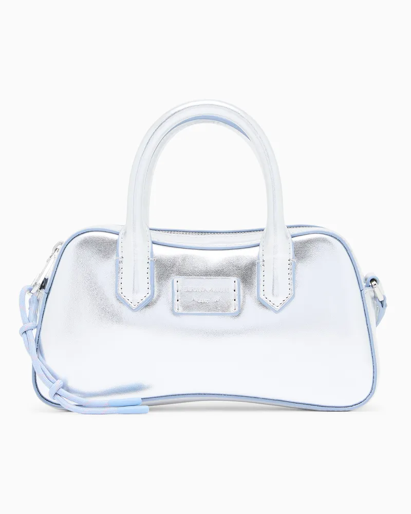 Emporio Armani Mini bag con doppi manici e tracolla rimovibile Grigio
