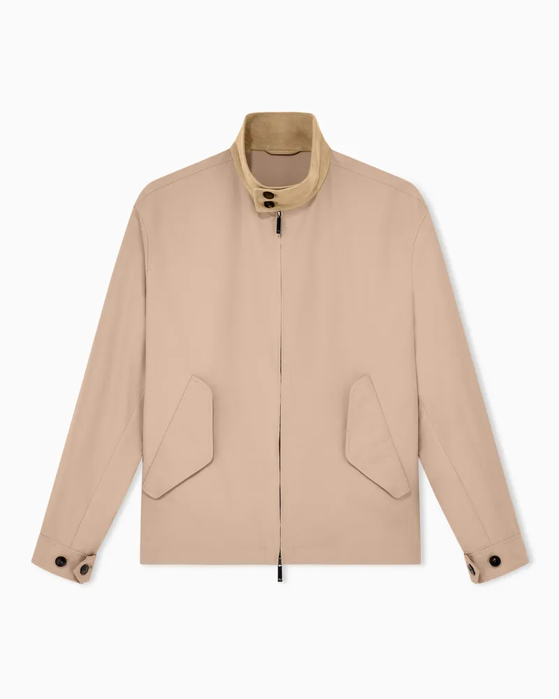 Emporio Armani Giubbotto blouson con vestibilità regular Beige