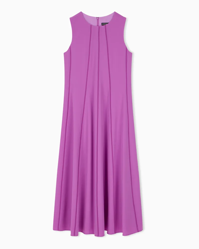 Emporio Armani Abito senza maniche in cady tecnico con girocollo Viola