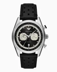 Emporio Armani OFFICIAL STORE Orologio Cronografo In Pelle Nera Nero