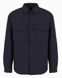 Emporio Armani OFFICIAL STORE Giacca Camicia Comfort Fit In Nylon Soft Hand Blu