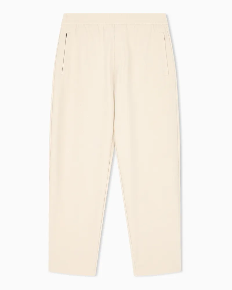 Emporio Armani Pantaloni in jersey piquet Travel Essential Beige