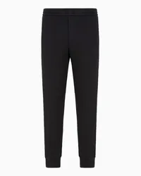 Emporio Armani OFFICIAL STORE Pantaloni Jogger In Double Jersey Con Tape Logato Nero