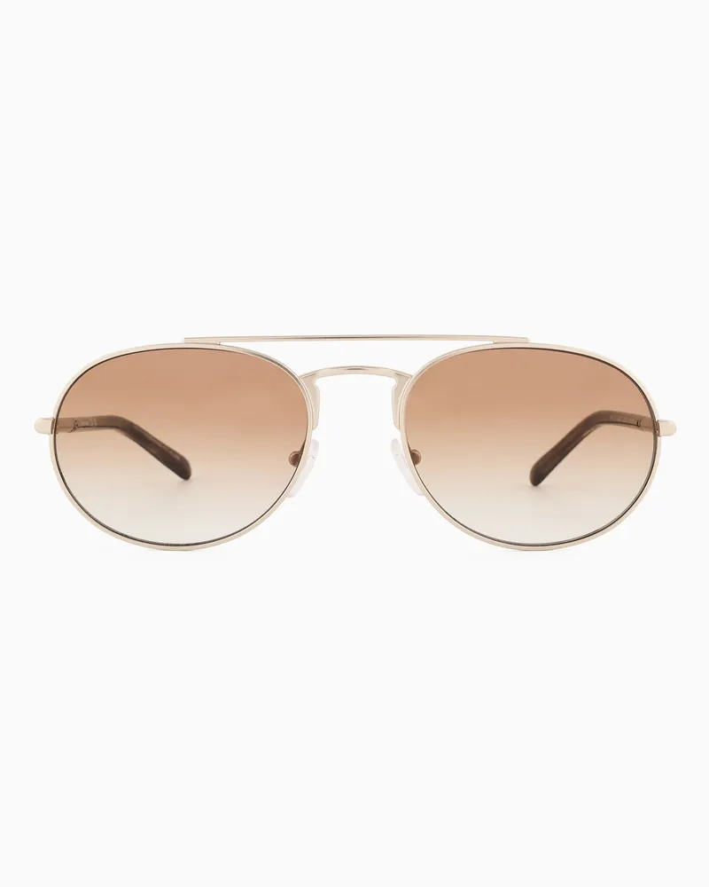 Emporio Armani Occhiali da sole da uomo forma pilot Oro