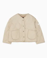 Emporio Armani OFFICIAL STORE Blouson Trapuntato Con Interno Effetto Teddy Beige