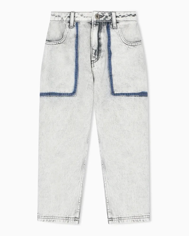 Emporio Armani Jeans carrot fit in denim Grigio