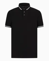 Emporio Armani OFFICIAL STORE Polo In Jersey Con Logo Piazzato Nero