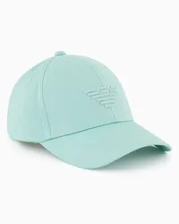 Emporio Armani OFFICIAL STORE Cappello Baseball Beachwear Con Ricamo Aquila A Rilievo Azzurro