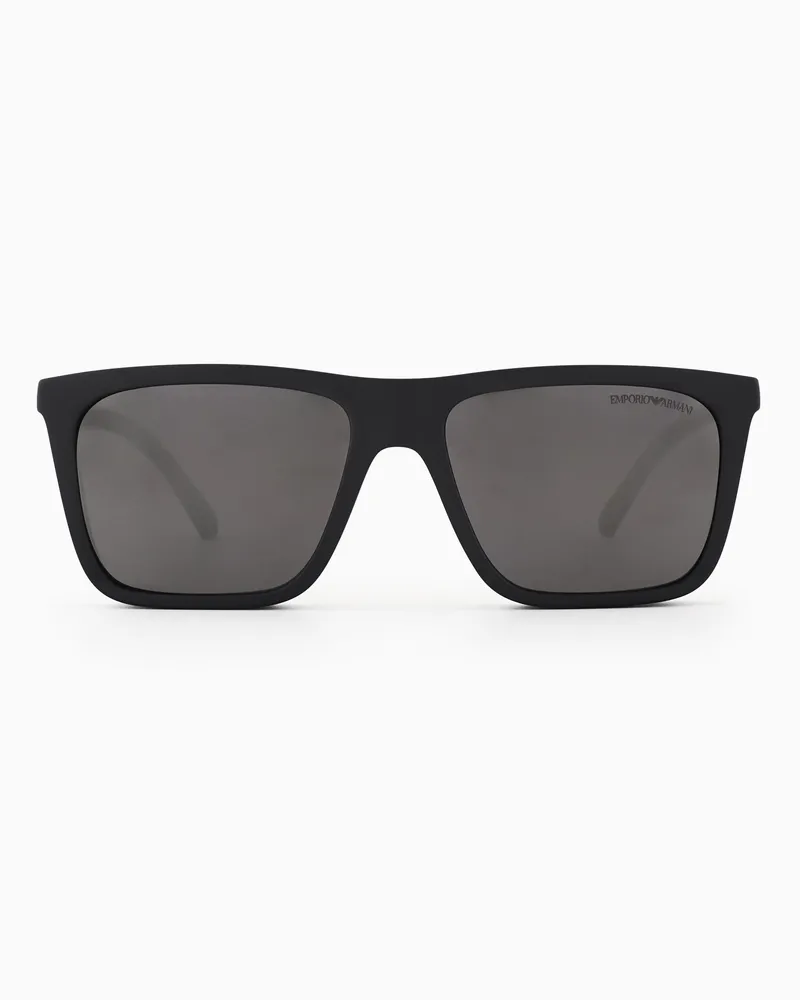 Emporio Armani Occhiali da sole da uomo forma squadrata Nero
